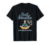 Just Breathe Meditation Quote Mindfulness Design T-Shirt