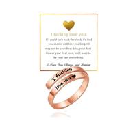 Just Breathe Ring for Women, Adjustable Heart Hope Rings for Women Just Breathe Motivational Stainless Steel Engraved Inspirational Jewelry To My Daughter Friendship BFF Sorority Sisters Silver