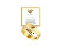Just Breathe Ring for Women, Adjustable Heart Hope Rings for Women Just Breathe Motivational Stainless Steel Engraved Inspirational Jewelry To My Daughter Friendship BFF Sorority Sisters Silver
