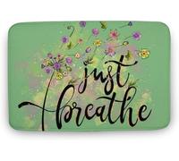 Just Breathe Watercolor Dandelion Welcome Mat Doormat Welcome Mats Door Rugs Indoor Front Porch Decor for Home Kitchen Bedroom Living Room Bathroom Gift for Women Men_16 x 24 Inches