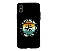 Just call me captain sailor boatman captain saying Case for iPhone X/XS