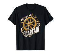 Just Call Me Captain Shirt - Retro Maritime Captain Graphic T-Shirt