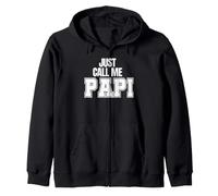 Just Call Me Papi Gifts For Father's Day Papa Daddy Dad CEO Zip Hoodie