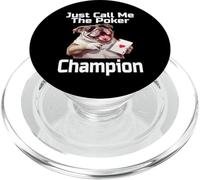 Just Call Me The Poker Champion Funny Card Game Player Humor PopSockets PopGrip for MagSafe