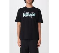 JUST CAVALLI Cotton T-Shirt with Logo - Size: M - male