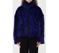 JUST CAVALLI Fur Coat Woman color Blue - Size: 40 - female