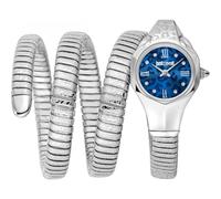 Just Cavalli Jc1L271M0015 Signature 22Mm Quartz Watch In Blue Blue One Size