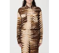 JUST CAVALLI Linen Shirt With Zebra Print - Size: 42 - female
