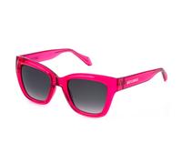 Just Cavalli SJC148 0AFD Woman Sunglasses Injected Pink Smoke Squared Normal Shaded