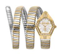 Snake 316L Stainless Steel Gold Dial Watch Just Cavalli Multi One Size