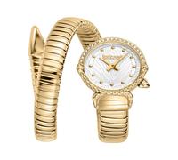 Just Cavalli Snake Gold Color Case Silver Dial Gold Color Stainless Steel Watch Gold One Size