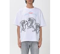 JUST CAVALLI The Crazy Tigers Printed Cotton T-Shirt - Size: L - male