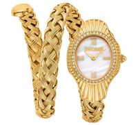 Just Cavalli Women's Analogue Quartz Watch with Stainless Steel Strap JC1L305M0025, Gold Colour, Bracelet, Gold, Bracelet