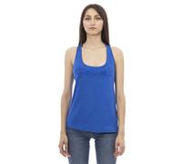 Just Cavalli Womens Logo Tank Top - Medium Blue Elastane - Size Large