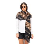 Just Cavalli Women's Scarf Art.77RA2H04ZG322, Natural/Black Print, One Size
