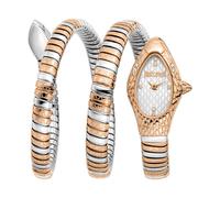 Just Cavalli Women's Signature Snake 23Mm Quartz Two Tone Stainless Steel Watch Multi One Size