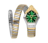 Just Cavalli Women's Snake 316L Stainless Steel Green Dial Diamonds Watch Just Cavalli Multicolor One Size