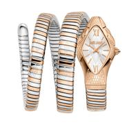 Just Cavalli Women's Snake Two Tone Silver & Rose Gold Stainless Steel Watch Just Cavalli Multicolor One Size