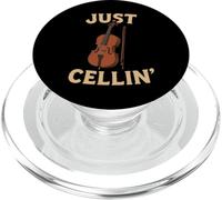 Just Cellin Funny Cello Player Musician Classical Music Love PopSockets PopGrip for MagSafe
