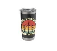 Just Chasing The Windmill Renewable Energy Wind Turbine Tech Stainless Steel Insulated Tumbler