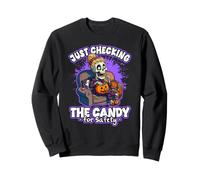 Just Checking the Candy for Safety Mom Halloween Sweatshirt