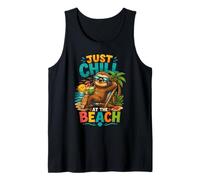 Just Chill Beach Sloth Bliss Tank Top