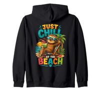 Just Chill Beach Sloth Bliss Zip Hoodie