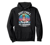 Just Chill Ice Swimmer Mode Winter Adventure Pullover Hoodie
