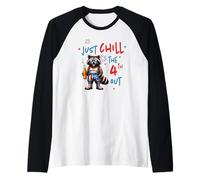 Just Chill Out The 4th Of July Patriotic US Flag 4th Of July Raglan Baseball Tee