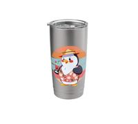 Just Chill Penguin Tropical Vacation Penguin Lover Summer Stainless Steel Insulated Tumbler