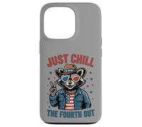 Just Chill The Fourth Out Patriotic Raccoon Meme Case for iPhone 13 Pro