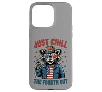 Just Chill The Fourth Out Patriotic Raccoon Meme Case for iPhone 15 Pro Max