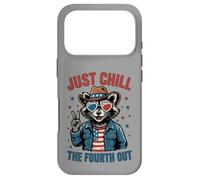 Just Chill The Fourth Out Patriotic Raccoon Meme Case for iPhone 17 Pro