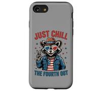 Just Chill The Fourth Out Patriotic Raccoon Meme Case for iPhone SE (2020) / 7/8