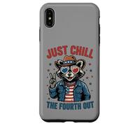 Just Chill The Fourth Out Patriotic Raccoon Meme Case for iPhone XS Max