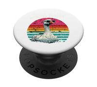 Just Chillin' Goose Stuff | Geese Vintage Sunset Retro Goose PopSockets Adhesive PopGrip