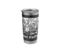 Just Chilling Funny Medieval History Renaissance Occult Stainless Steel Insulated Tumbler