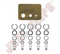 Just Clips - 5 sets each, 1/4", 3/8" & 1/2" Retainer Clips and O-Rings with one Patented ClipKey, The only Installation Tool that works with 1/4", 3/8" & 1/2" Snap Rings.