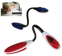 Just Clips On..Easy - Red Book Reading Light - Great Stocking Filler Christmas Gift Idea for Children, Kids Boys & Girls Age - + - One Supplied