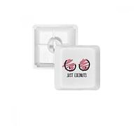 Just Coconuts Funny Drawing Red Pink PBT Keycaps for Mechanical Keyboard White OEM No Marking Print