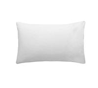 Just Contempo JC Pack of 2 Percale Plain Pillow Cases, Non Iron Easycare, White, Polyester-Cotton, Single