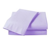 Just Contempo Plain Percale Fitted Sheet, Double, Lilac