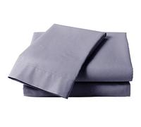Just Contempo Plain Percale Fitted Sheet, King, Grey