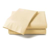 Just Contempo Plain Percale Fitted Sheet, King, Lemon