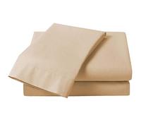 Just Contempo Plain Percale Fitted Sheet, King, Oatmeal
