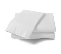 Just Contempo Plain Percale Fitted Sheet, Single, White