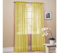 Just Contempo Slot Top Voile Panel, Cream, 59 x 90 inches