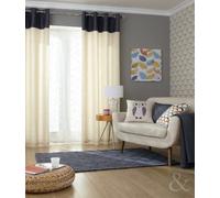 Just Contempo Velvet Band Lined Eyelet Curtains, Grey, 46x72 inches