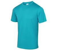JUST COOL AWDis Men's Performance T-Shirt Turquoise Blue XXL Moisture Wicking 140gsm