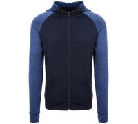 Just Cool Contrast Zip Raglan Sleeve Hoodie Hooded Jacket S-XXL